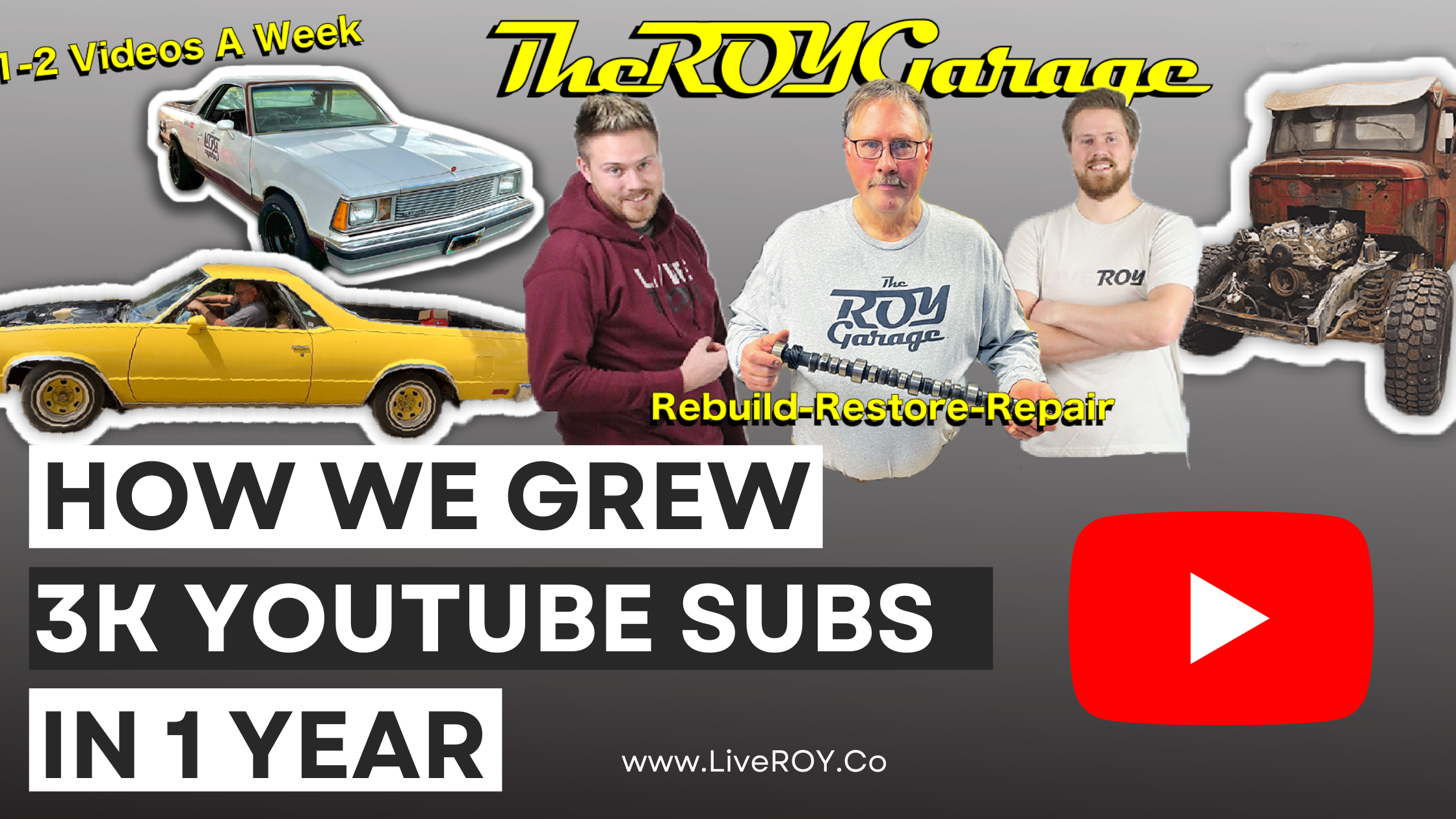 How We Grew 3,000 YouTube Subscribers In 1 Year – The ROY Garage ...